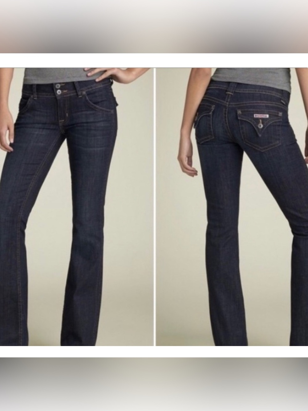 Hudson Jeans Vintage Y2K Low Mid Rise Bootcut Flare Dark Wash W170DHK Sz 28